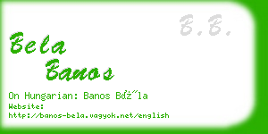 bela banos business card